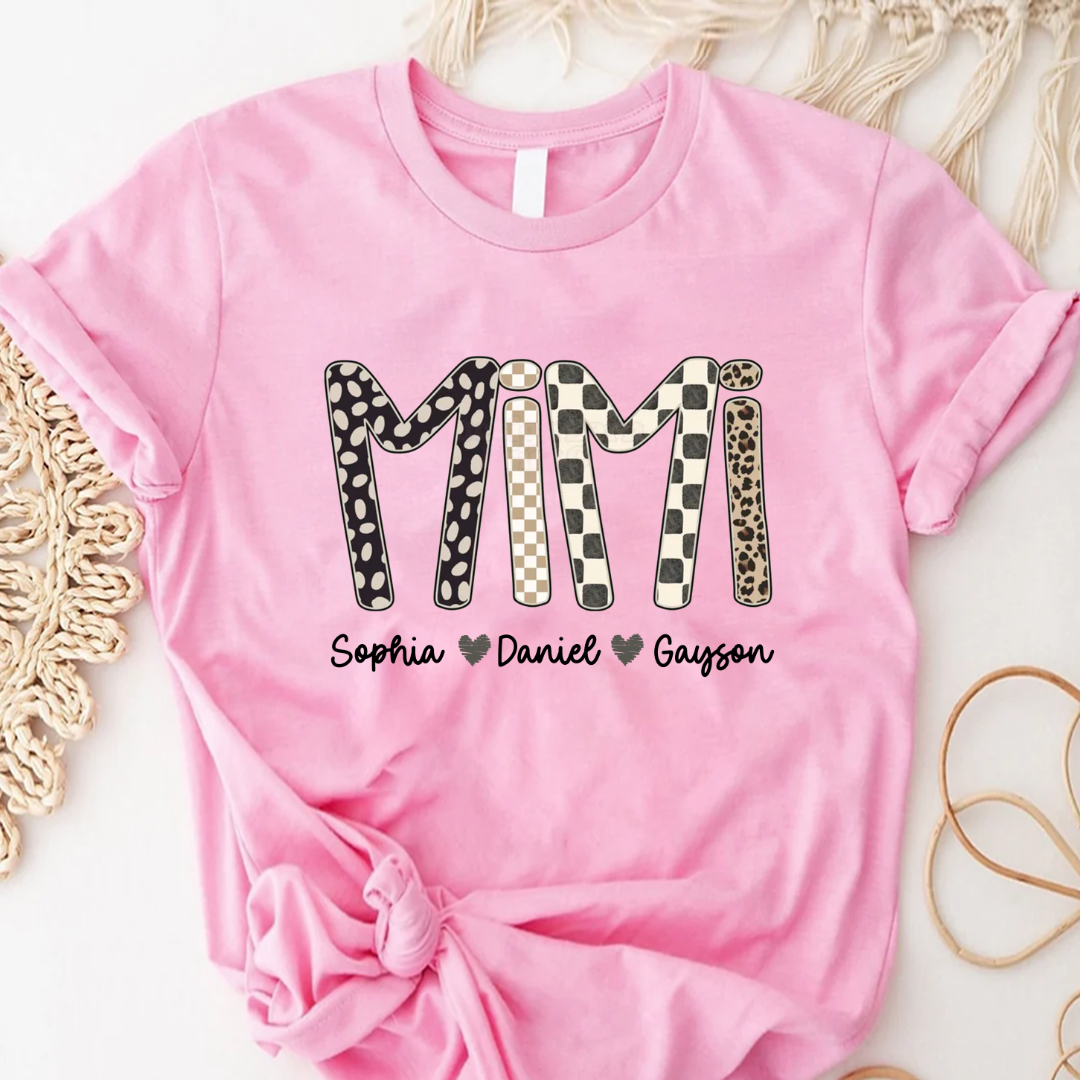 Mimi Leopard Custom Grandma Nana Gigi and Grandkids