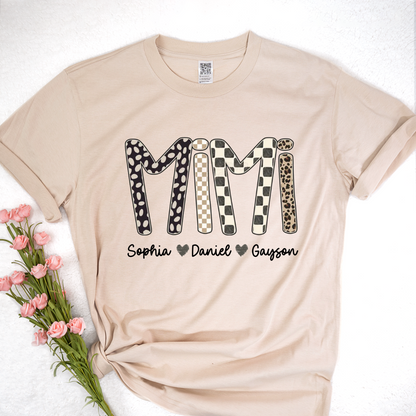 Mimi Leopard Custom Grandma Nana Gigi and Grandkids