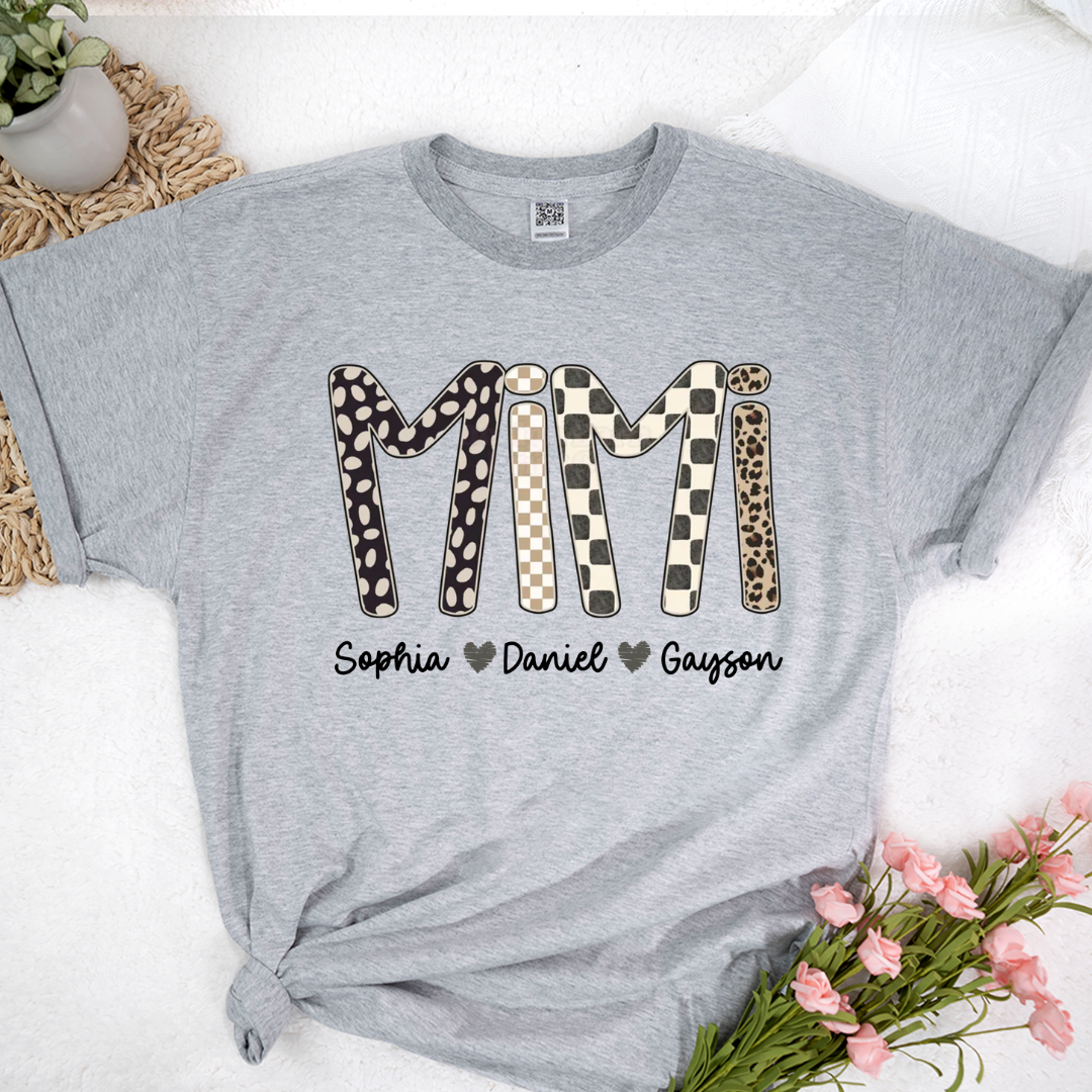 Mimi Leopard Custom Grandma Nana Gigi and Grandkids