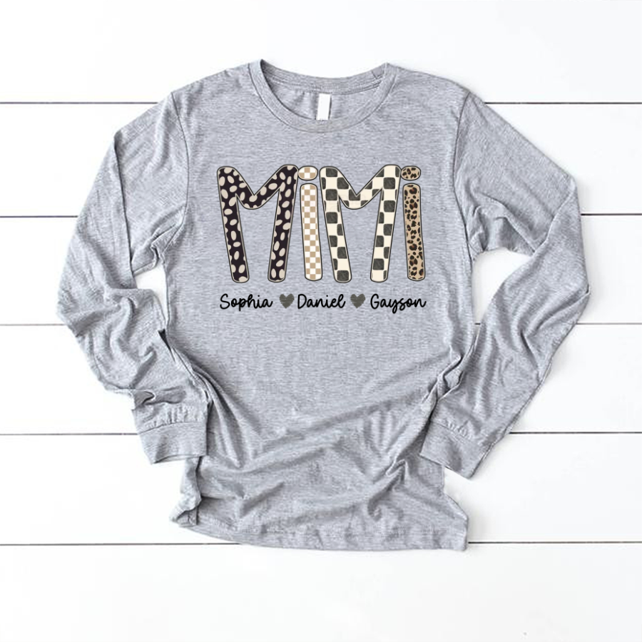 Mimi Leopard Custom Grandma Nana Gigi and Grandkids