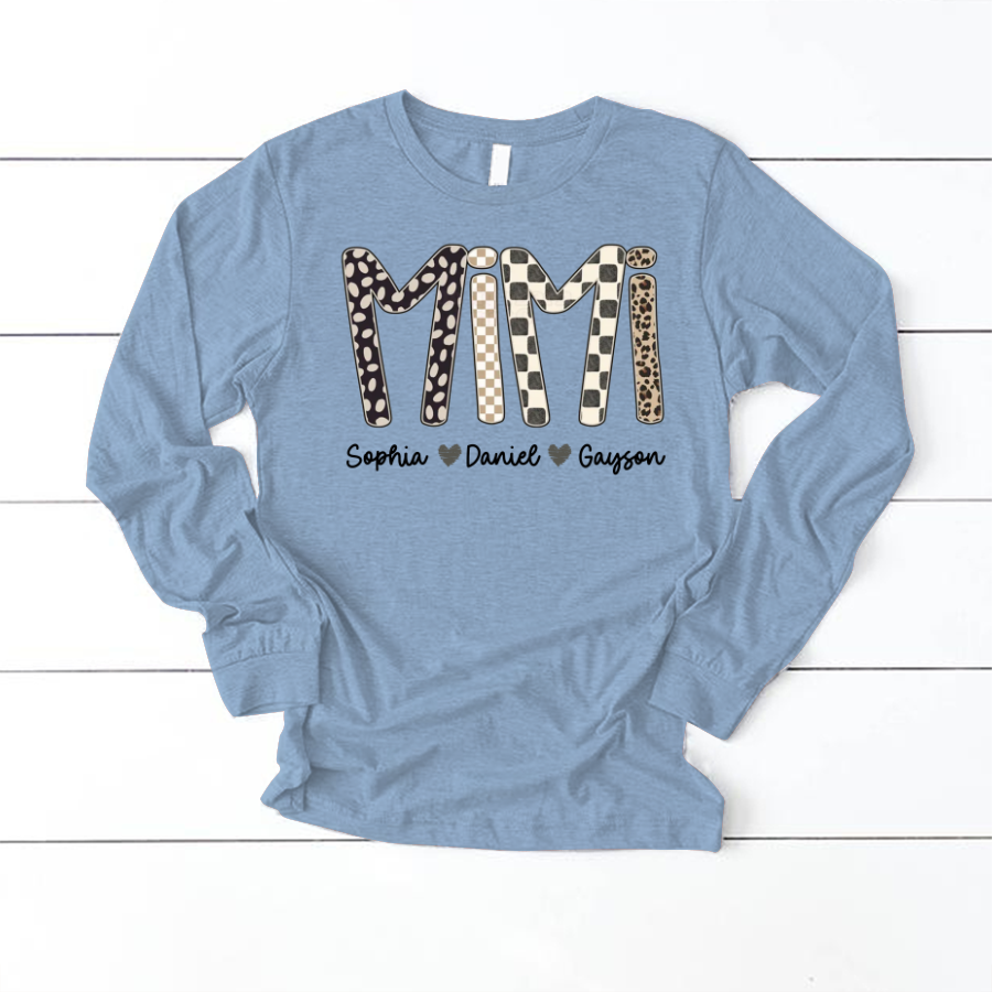 Mimi Leopard Custom Grandma Nana Gigi and Grandkids