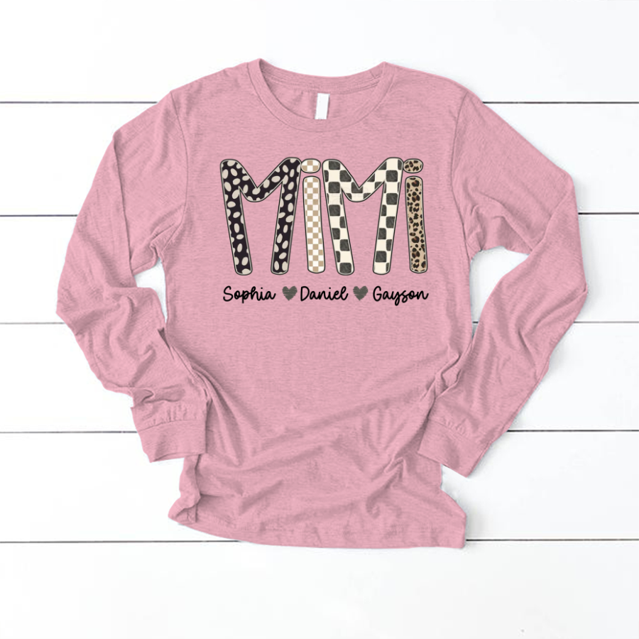 Mimi Leopard Custom Grandma Nana Gigi and Grandkids