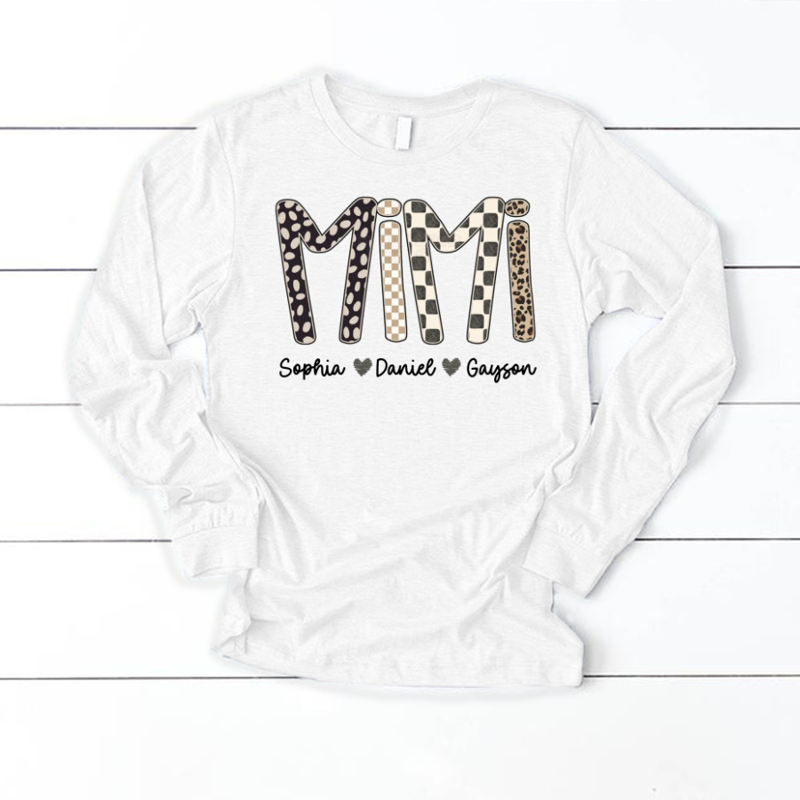 Mimi Leopard Custom Grandma Nana Gigi and Grandkids