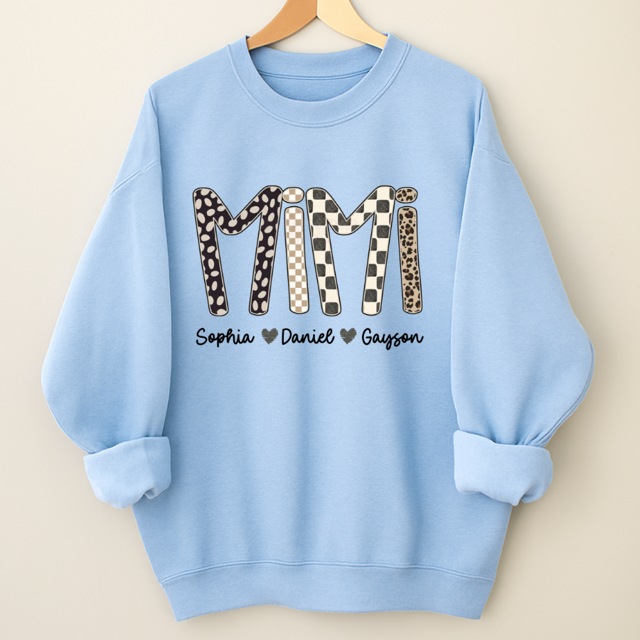 Mimi Leopard Custom Grandma Nana Gigi and Grandkids