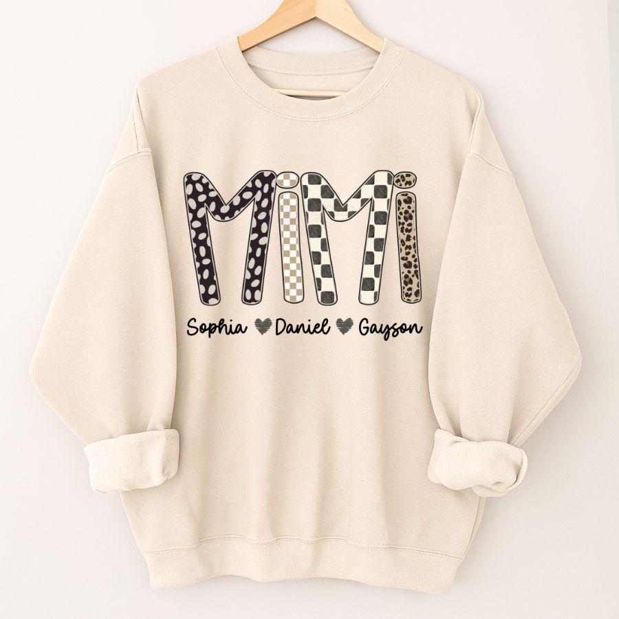 Mimi Leopard Custom Grandma Nana Gigi and Grandkids