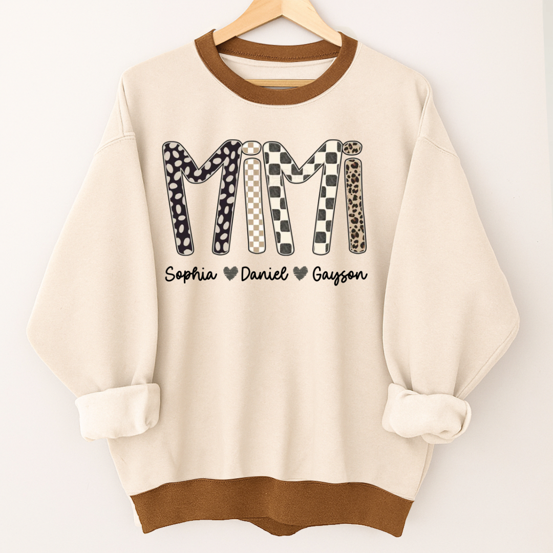 Mimi Leopard Custom Grandma Nana Gigi and Grandkids