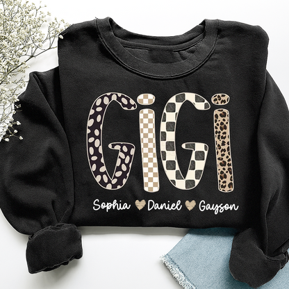 Mimi Leopard Custom Grandma Nana Gigi and Grandkids