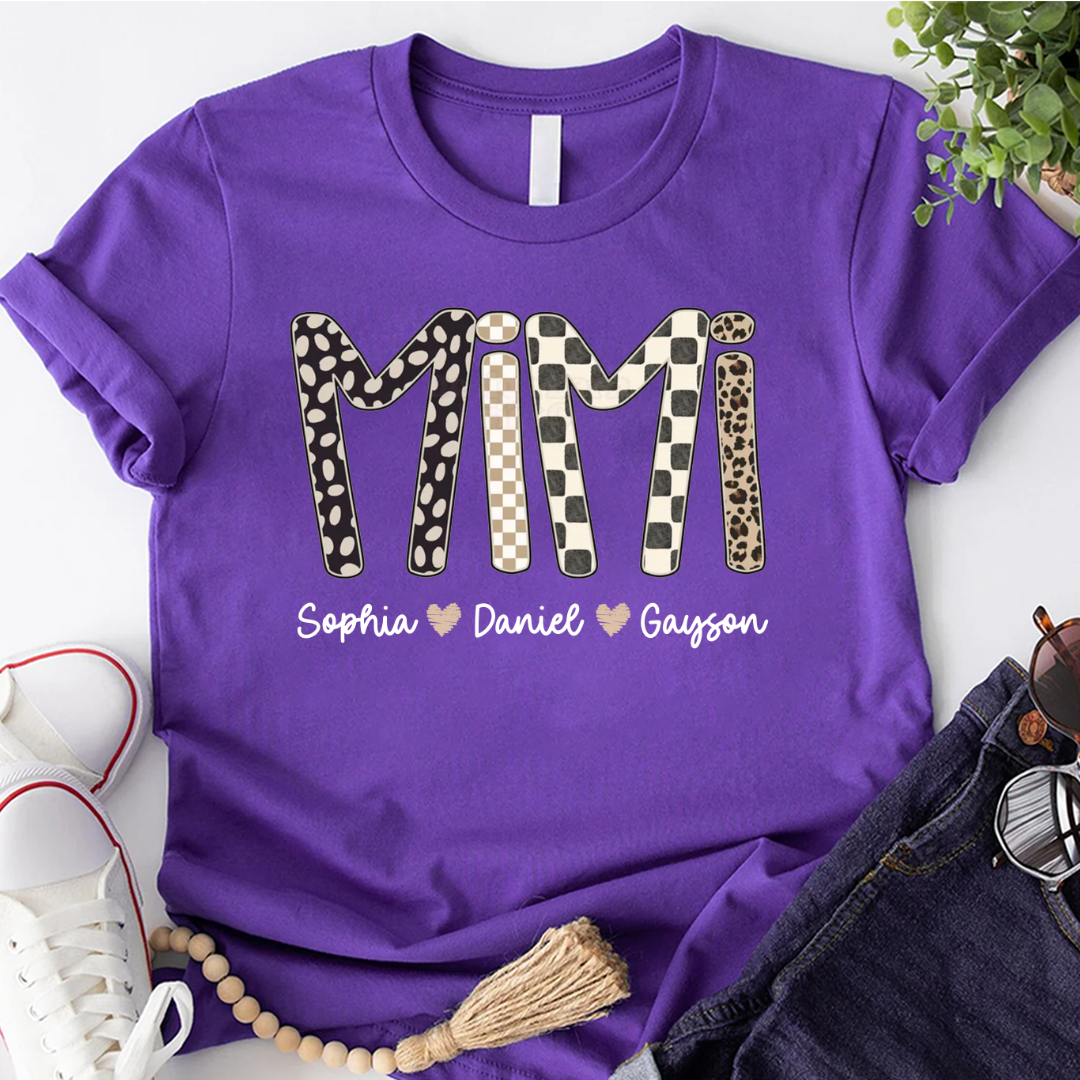 Mimi Leopard Custom Grandma Nana Gigi and Grandkids