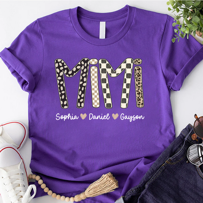 Mimi Leopard Custom Grandma Nana Gigi and Grandkids