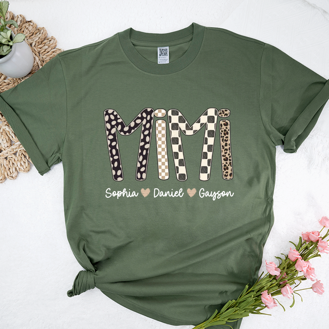 Mimi Leopard Custom Grandma Nana Gigi and Grandkids