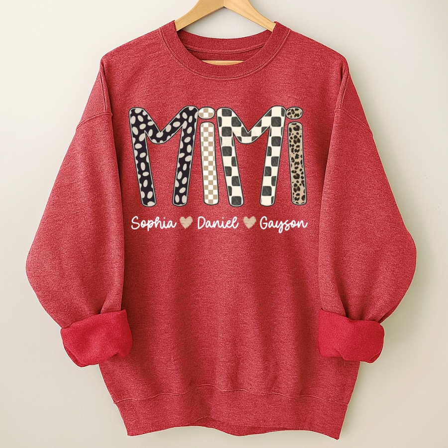 Mimi Leopard Custom Grandma Nana Gigi and Grandkids