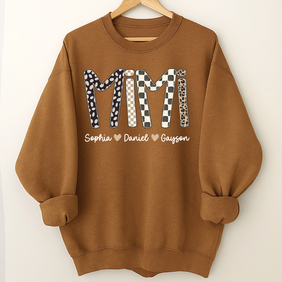 Mimi Leopard Custom Grandma Nana Gigi and Grandkids