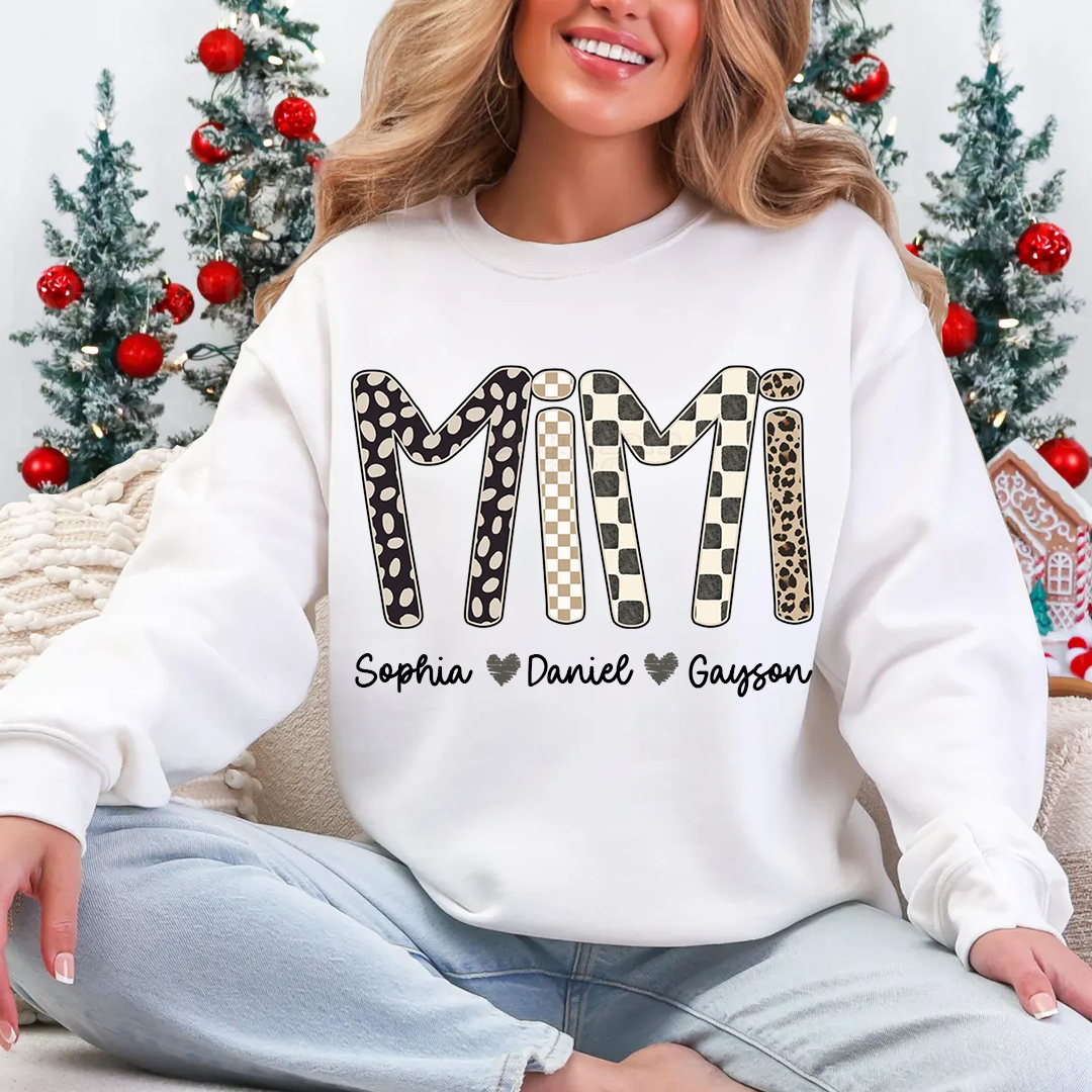 Mimi Leopard Custom Grandma Nana Gigi and Grandkids