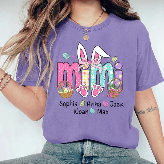 Mimi Bunny And GrandKids Easter Day Comfort Colors T-Shirt