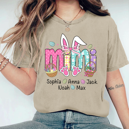 Mimi Bunny And GrandKids Easter Day Comfort Colors T-Shirt