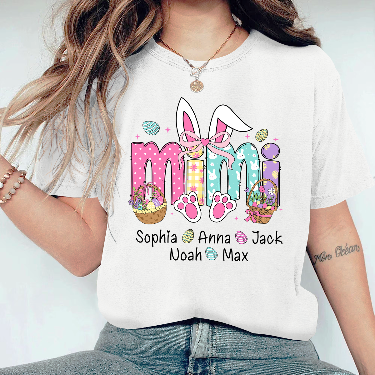 Mimi Bunny And GrandKids Easter Day Comfort Colors T-Shirt