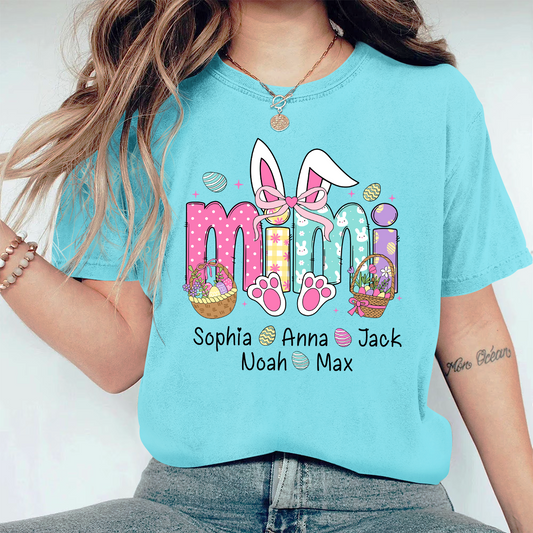 Mimi Bunny And GrandKids Easter Day Comfort Colors T-Shirt