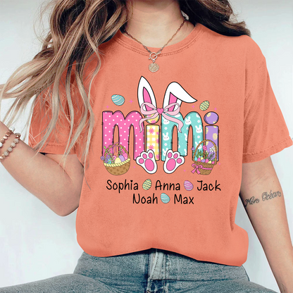 Mimi Bunny And GrandKids Easter Day Comfort Colors T-Shirt