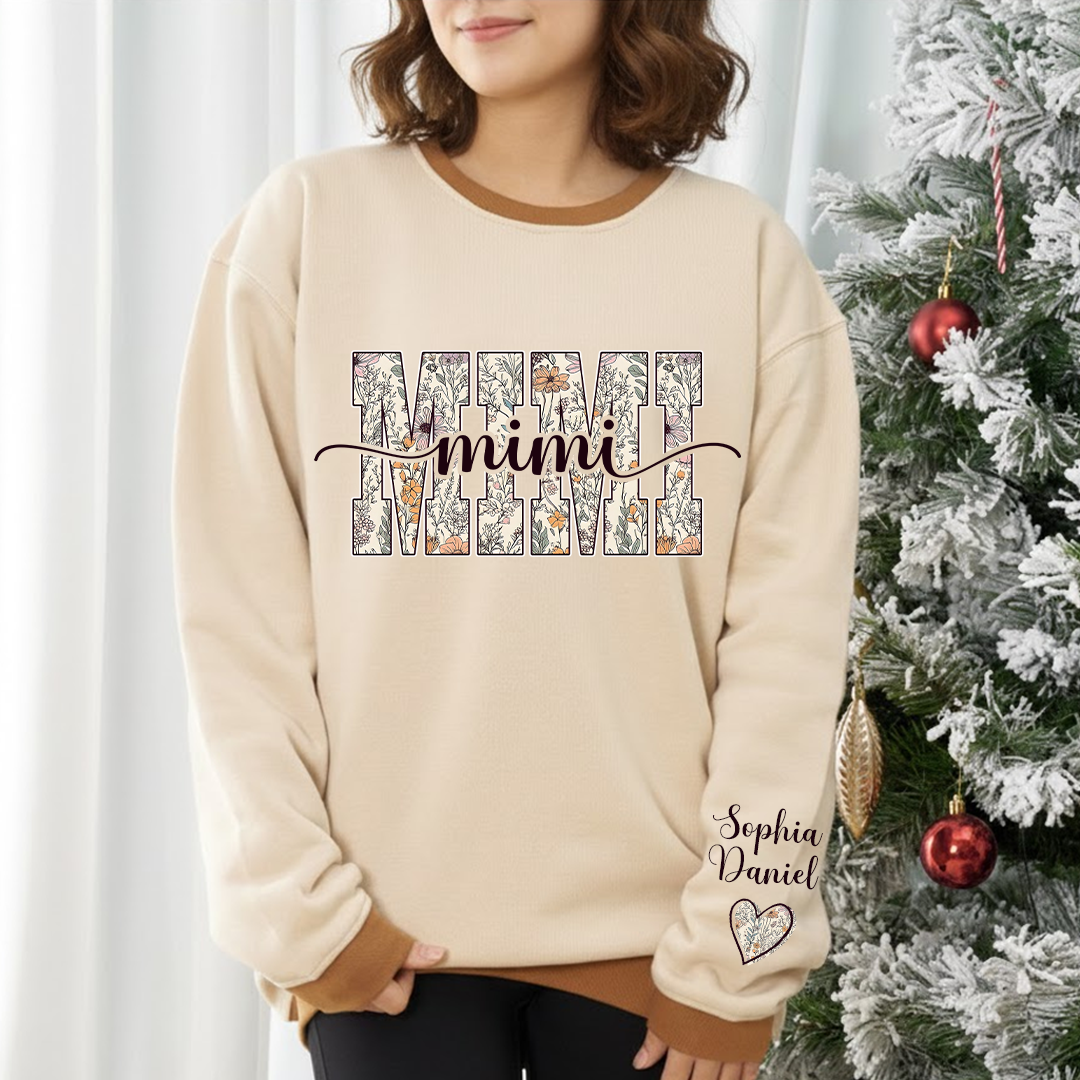 Wildflower Gigi and Grandkids Personalized Best Gift