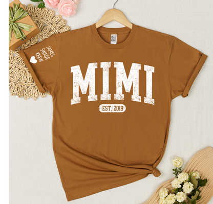 Personalize Mom, Nana, Mimi, Grandma Gift Custom Name Kids T-shirt
