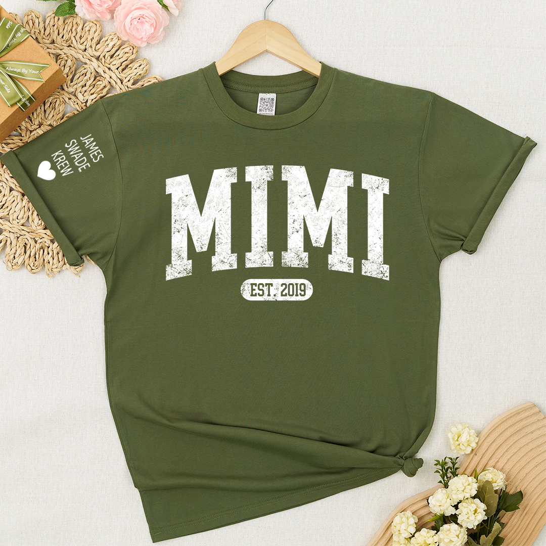 Personalize Mom, Nana, Mimi, Grandma Gift Custom Name Kids T-shirt