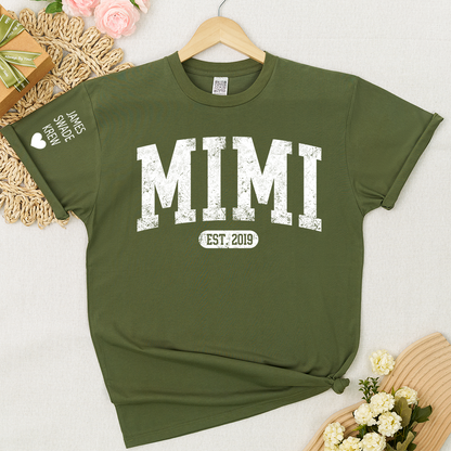Personalize Mom, Nana, Mimi, Grandma Gift Custom Name Kids T-shirt