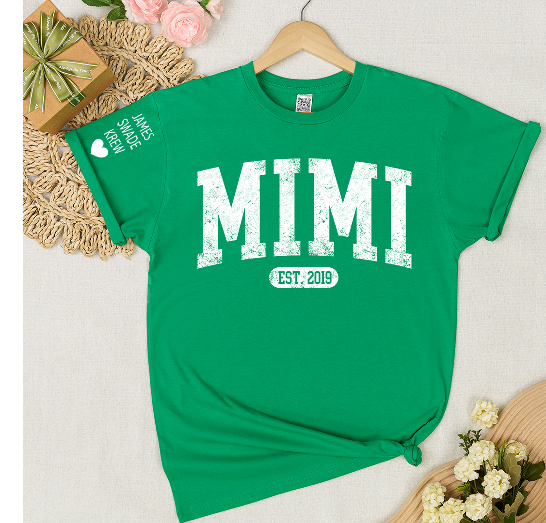 Personalize Mom, Nana, Mimi, Grandma Gift Custom Name Kids T-shirt