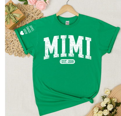 Personalize Mom, Nana, Mimi, Grandma Gift Custom Name Kids T-shirt