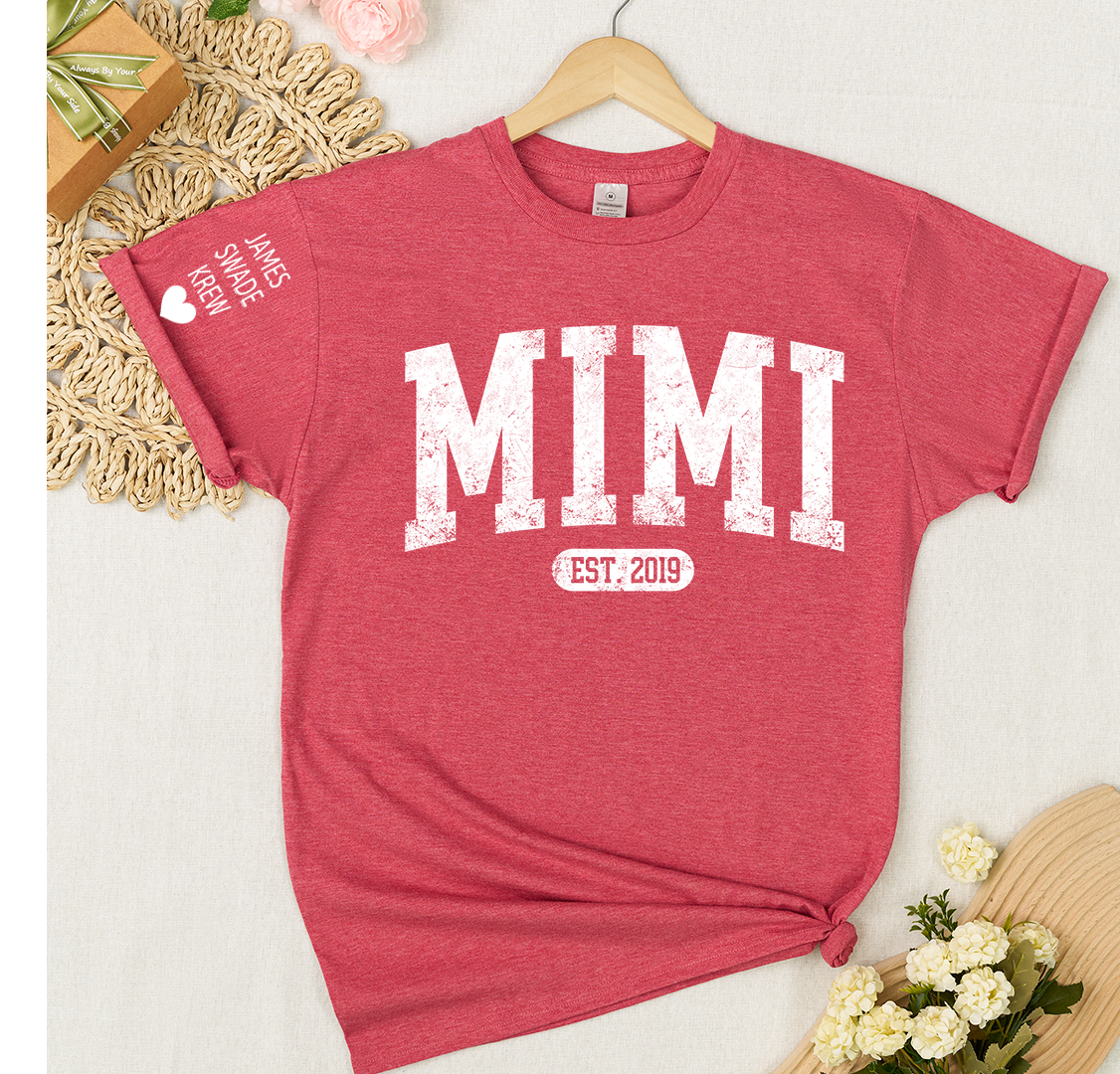 Personalize Mom, Nana, Mimi, Grandma Gift Custom Name Kids T-shirt