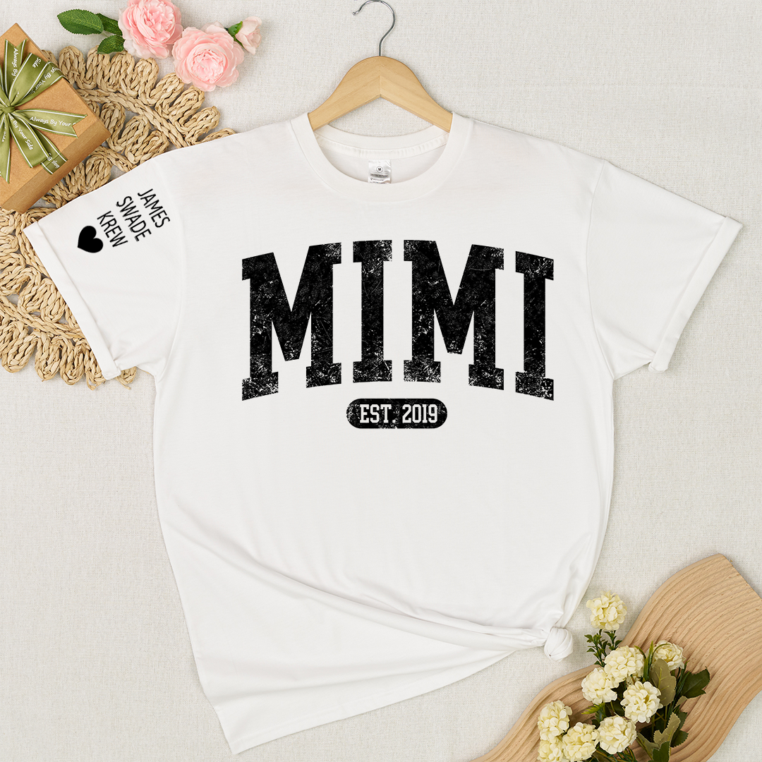 Personalize Mom, Nana, Mimi, Grandma Gift Custom Name Kids T-shirt