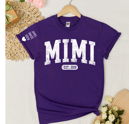Personalize Mom, Nana, Mimi, Grandma Gift Custom Name Kids T-shirt