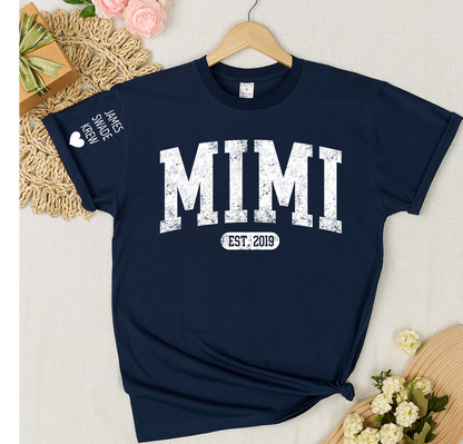 Personalize Mom, Nana, Mimi, Grandma Gift Custom Name Kids T-shirt