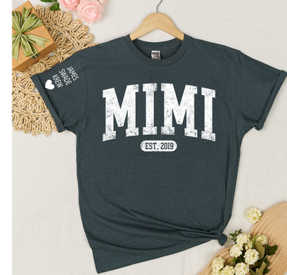 Personalize Mom, Nana, Mimi, Grandma Gift Custom Name Kids T-shirt