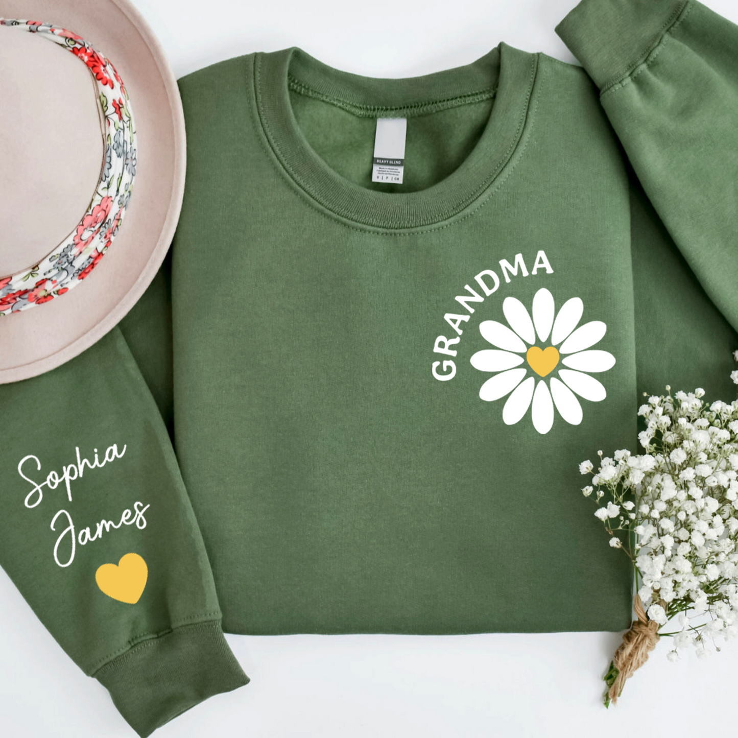 Grandma Daisy And Kids, Grandma Gift TH Sweatshirt Sweatshirt