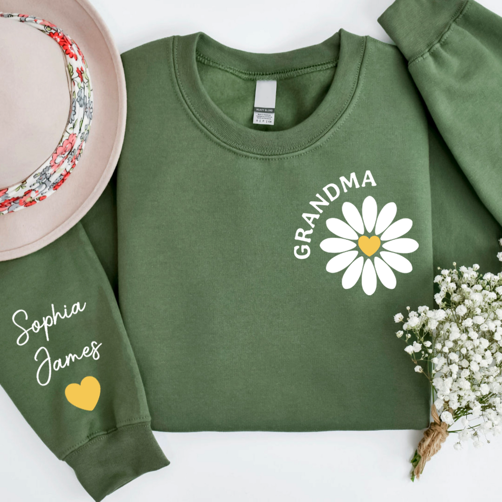 Grandma Daisy And Kids, Grandma Gift TH Sweatshirt Sweatshirt