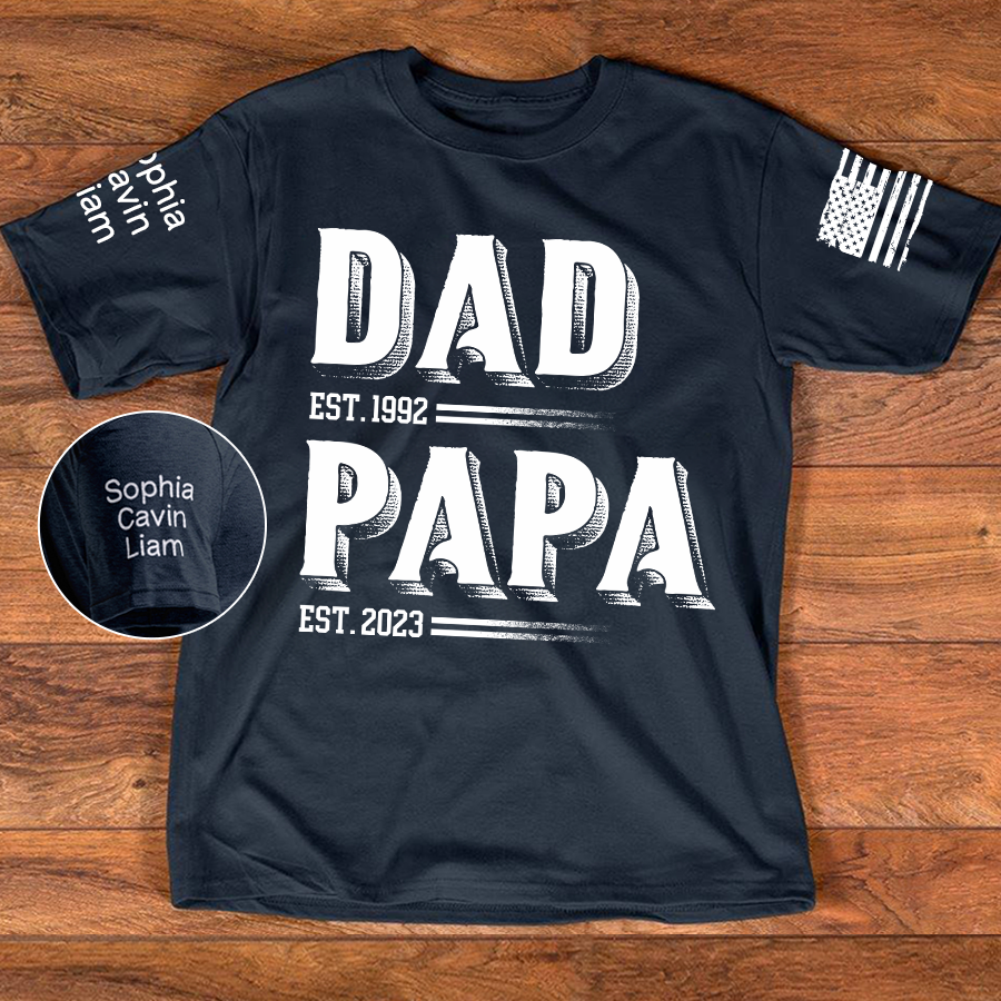Custom Dad Grandpa Est With Kids Father's Day