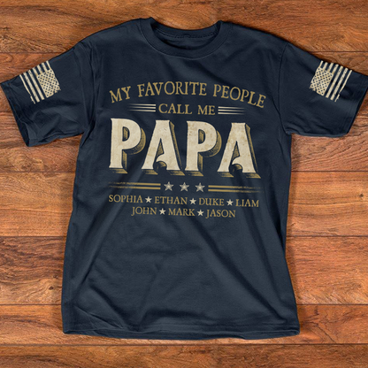 My Favorite People Call Me Papa With Kids Father's Day V4