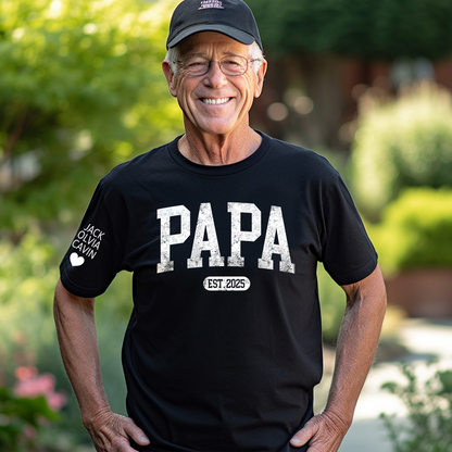 Personalized Papa Shirt With Est Year