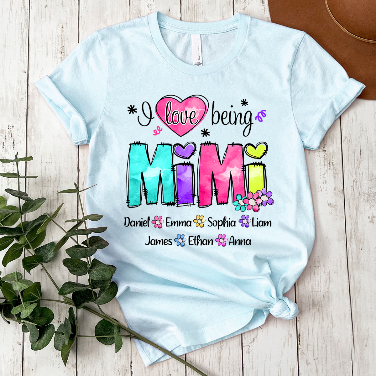 Custom I love being Nana Color Shirt, Personalized Nickname And Grandkids, Gift For Mother's Day
