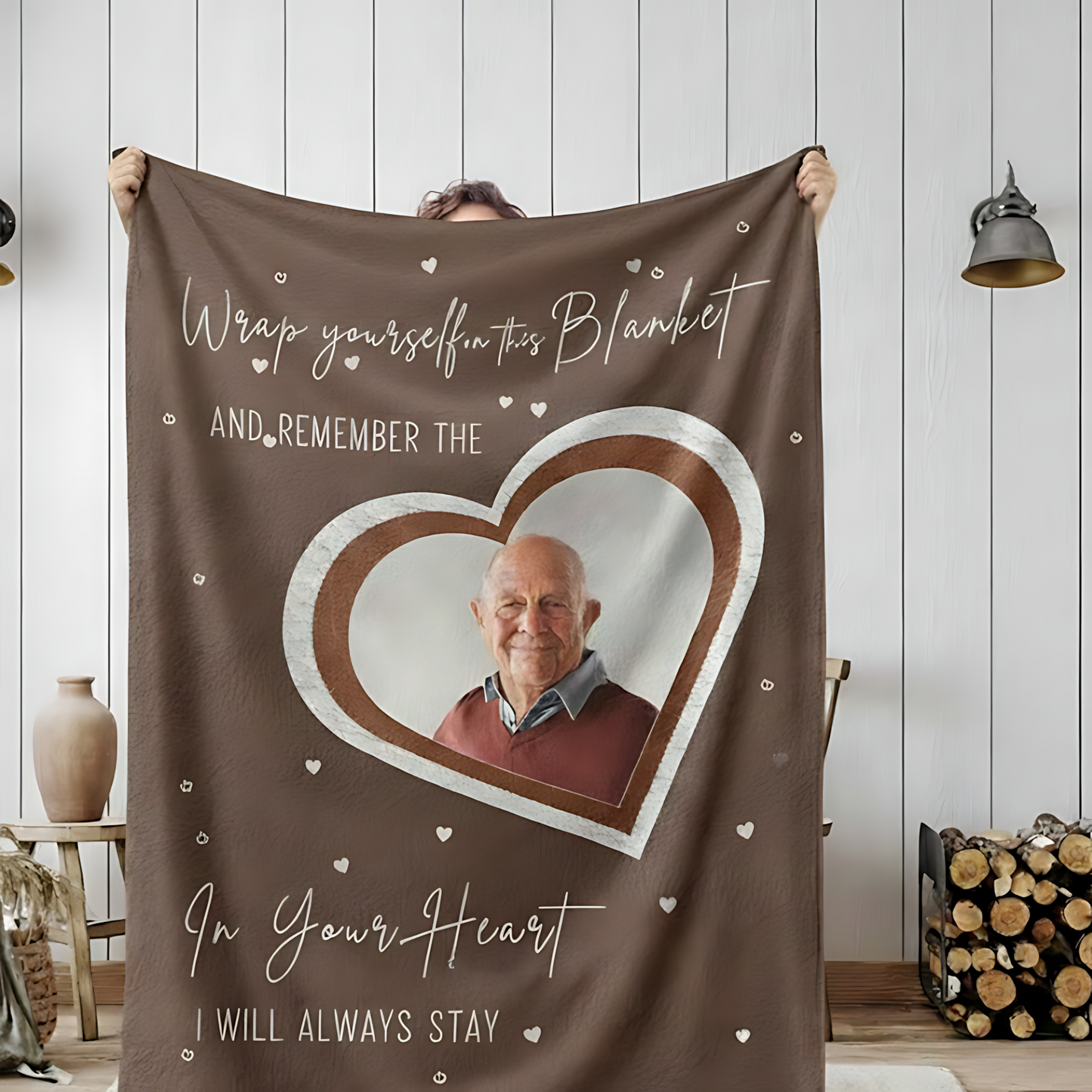 Personalized Memorial Photo Blanket – Custom Sympathy Blanket In Loving Memory Gift