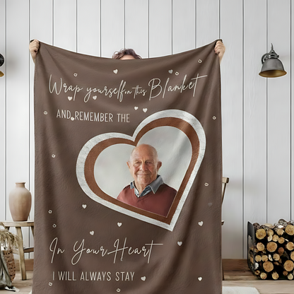 Personalized Memorial Photo Blanket – Custom Sympathy Blanket In Loving Memory Gift