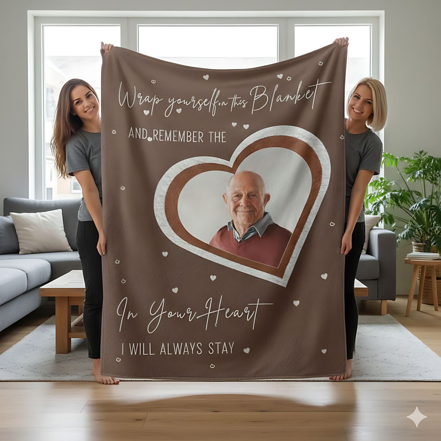 Personalized Memorial Photo Blanket – Custom Sympathy Blanket In Loving Memory Gift