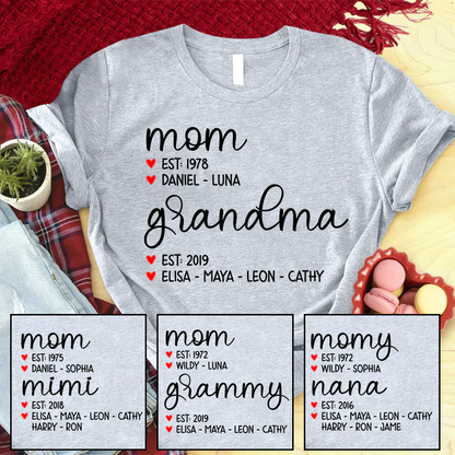 Mom Est Grandma Est And Kid  CTH01 T-Shirt