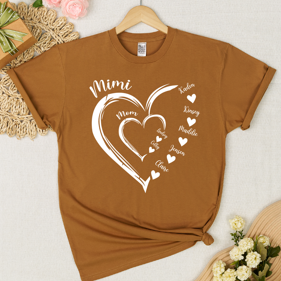 Heart Mom Grandma And Kids Personalized CTH01