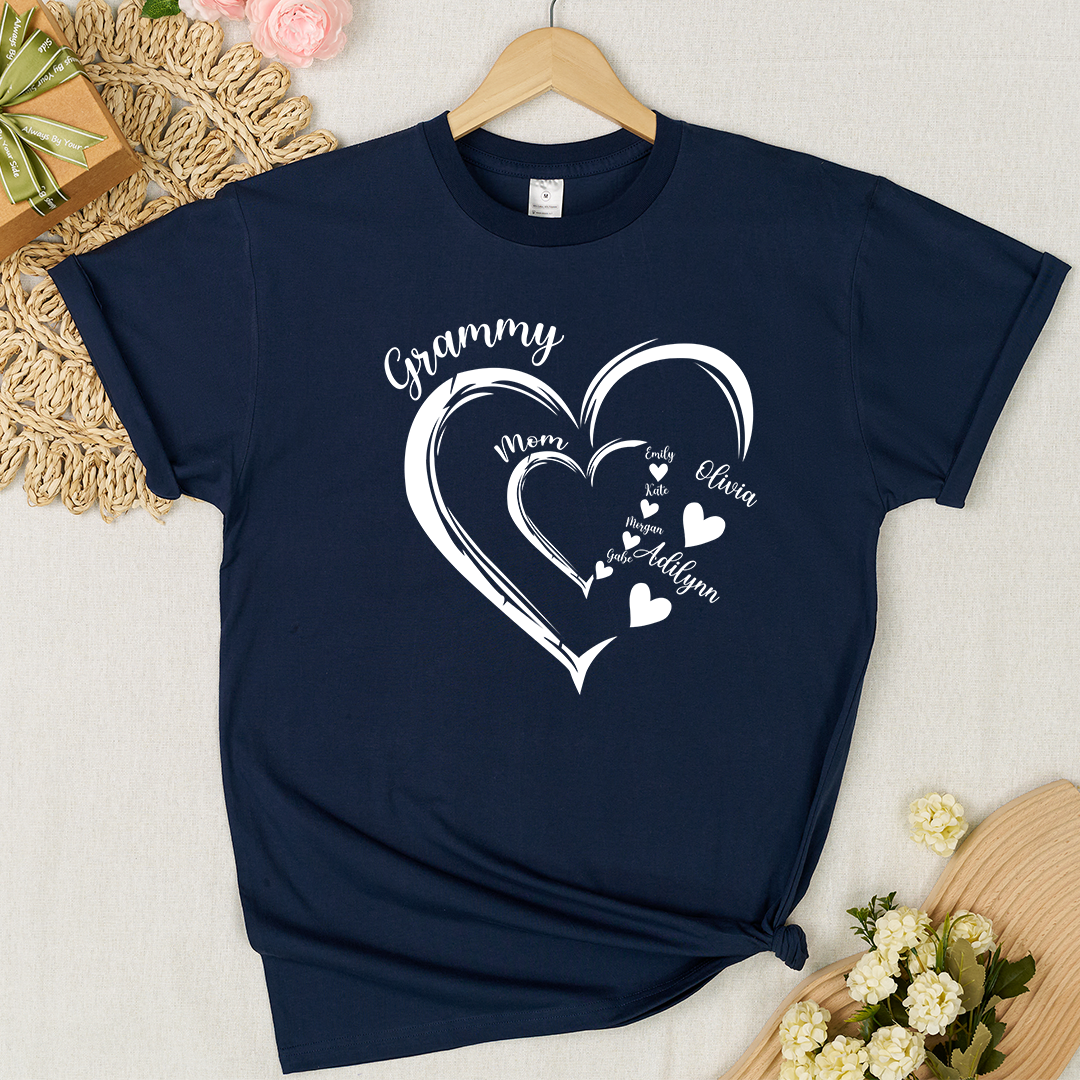Heart Mom Grandma And Kids Personalized CTH01