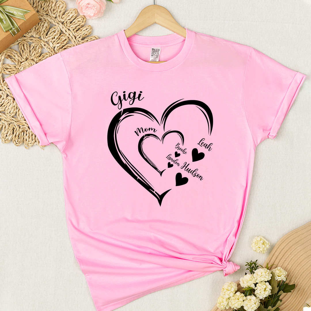 Heart Mom Grandma And Kids Personalized CTH01