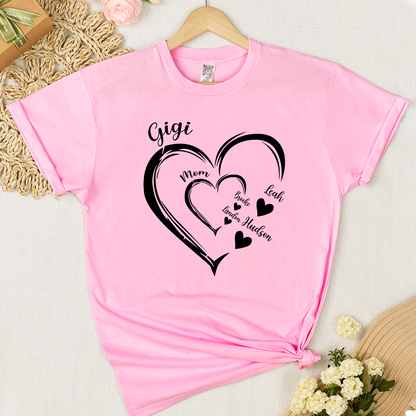 Heart Mom Grandma And Kids Personalized CTH01