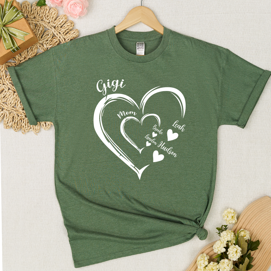 Heart Mom Grandma And Kids Personalized CTH01