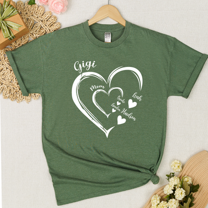 Heart Mom Grandma And Kids Personalized CTH01