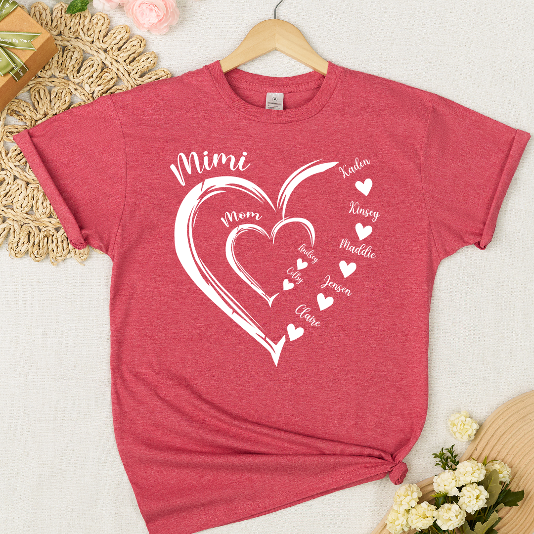 Heart Mom Grandma And Kids Personalized CTH01